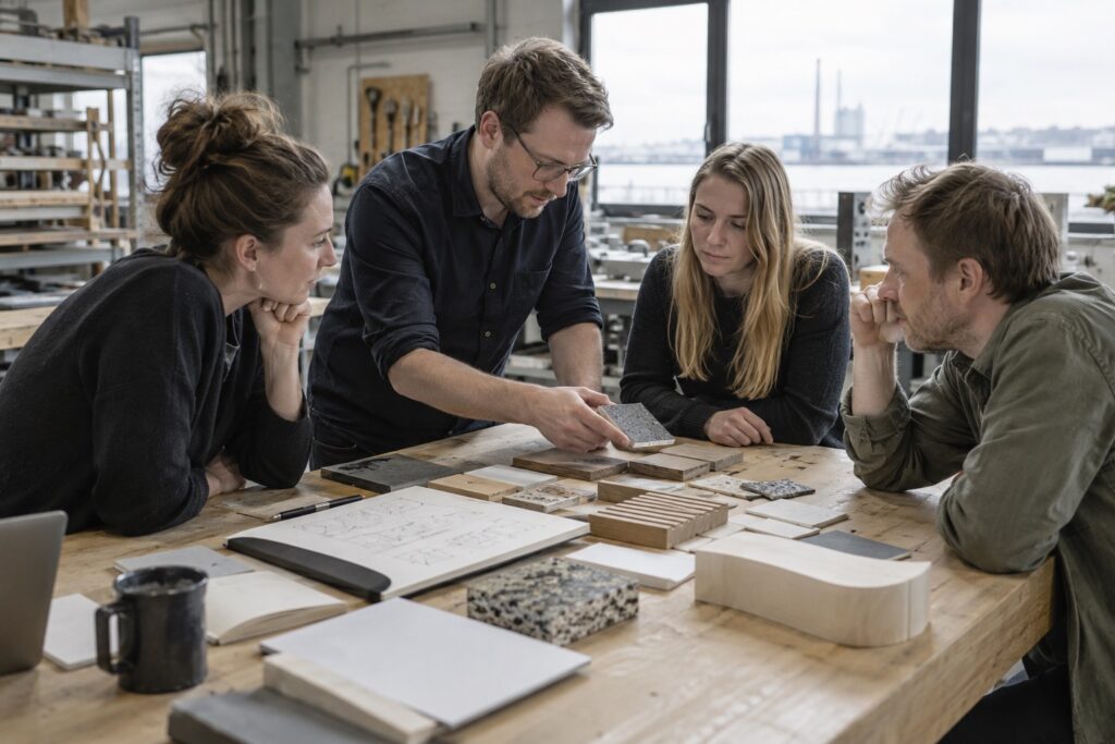 AI-genereret illustration til Sådan beskrives et cirkulært materialeprojekt